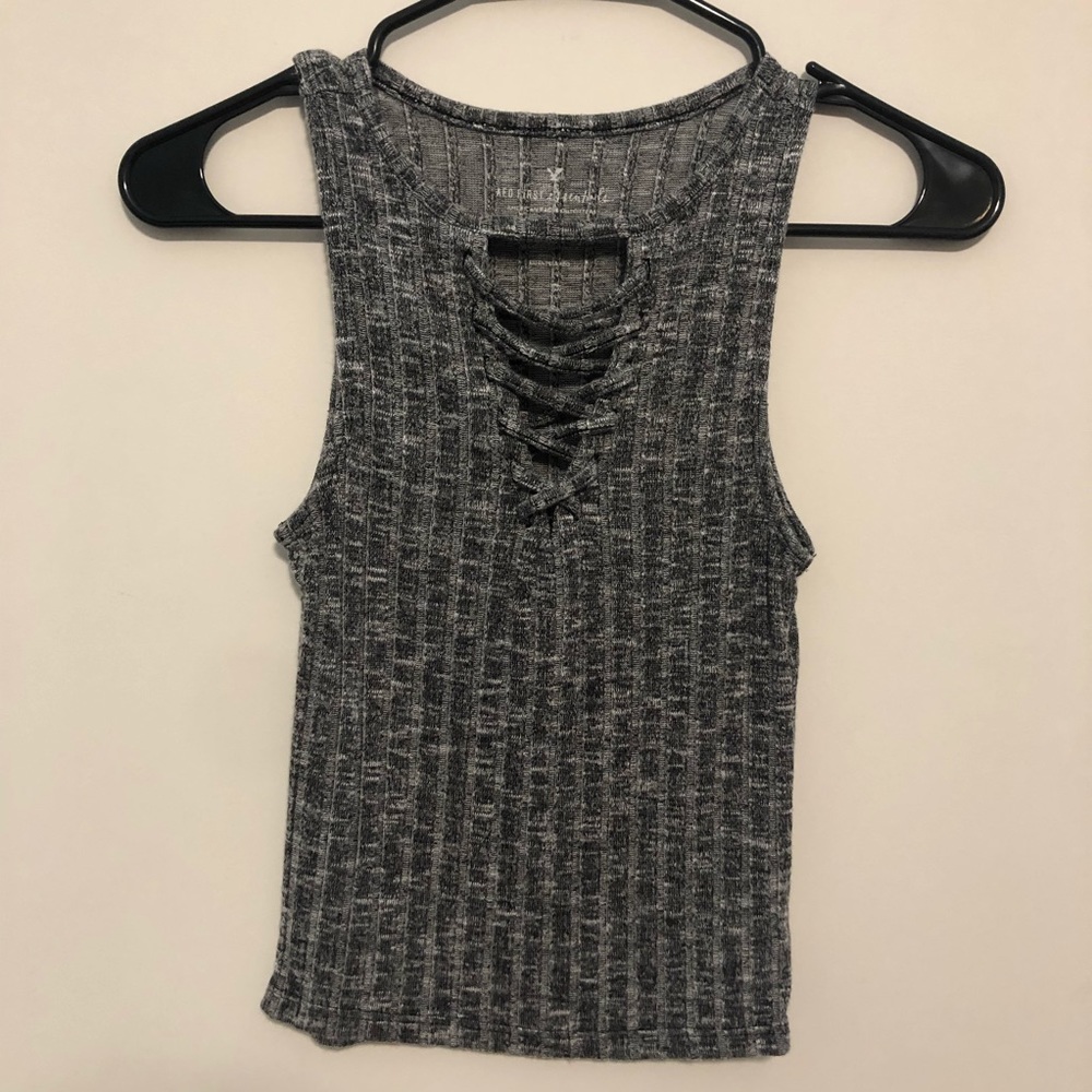 American Eagle dark grey heathered tank